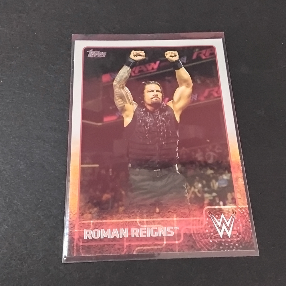 WWE Roman Reigns Superstar Card - Red and White